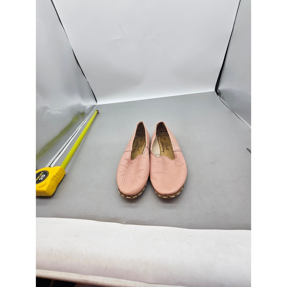 Sabah Handmade Leather Loafers Pink Slip On Shoes Womens 38 Gaziantep Turkey